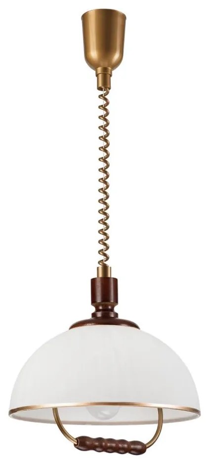 Lamkur Sťahovací luster RAMONA 1xE27/60W/230V béžová/tmavohnedá LM-1.1/107