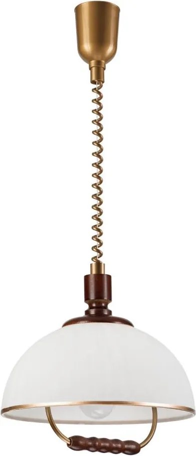Sťahovací luster RAMONA 1xE27/60W/230V béžová/tmavohnedá