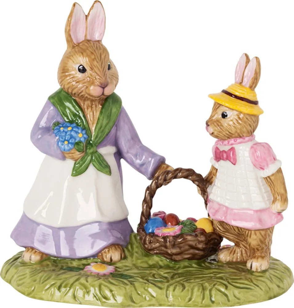 Bunny Tales Veľkonočná dekorácia, zajačikovia s košíkom, Villeroy & Boch