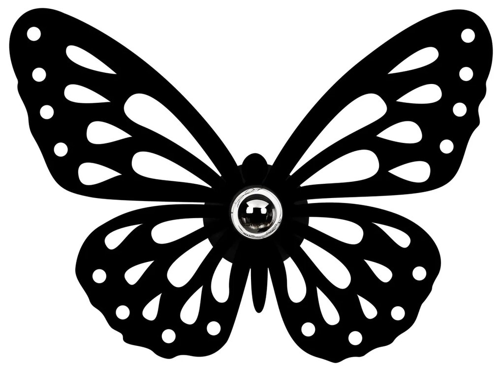 Nástenná lampa Shadows Butterfly čierna