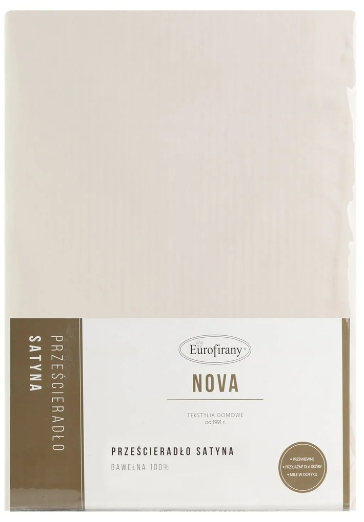 MAKOSATÉNOVÉ PRESTIERADLO NOVA 160X210 CM BÉŽOVÉ