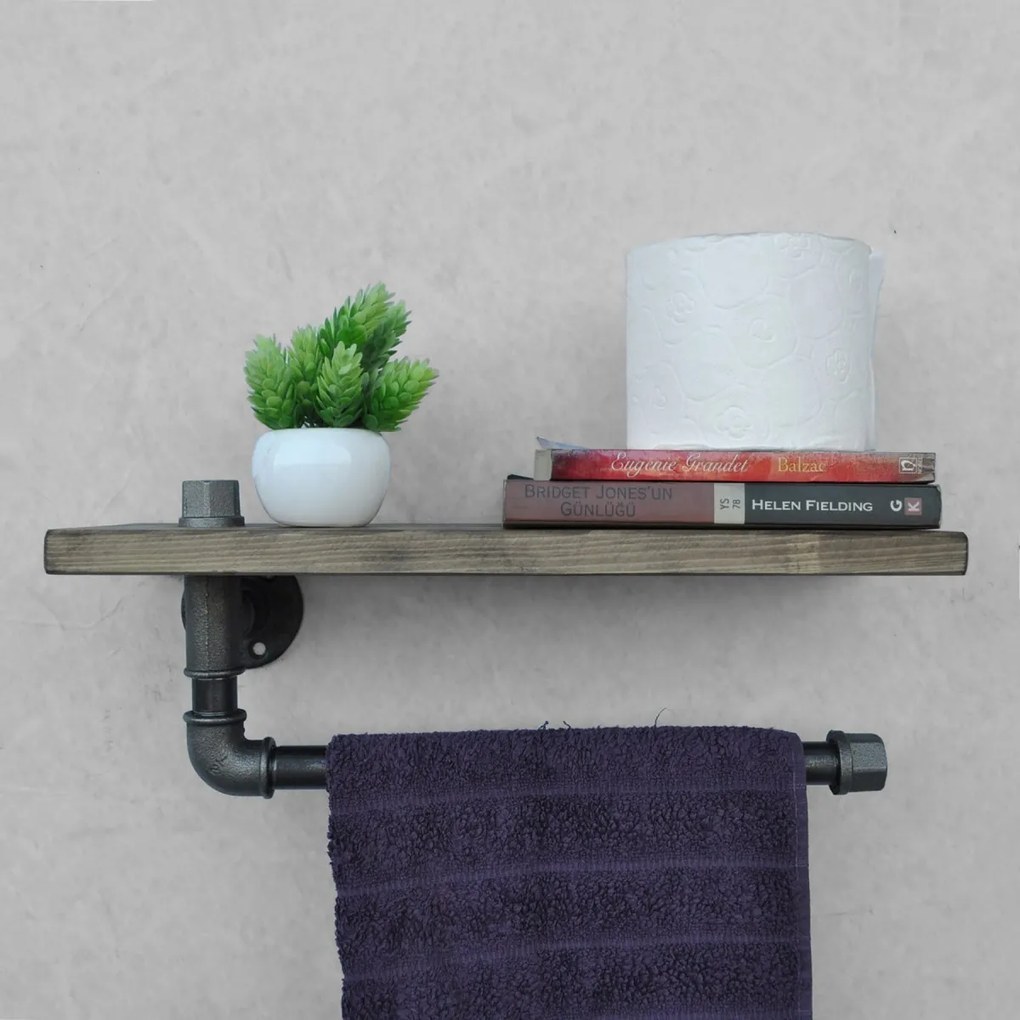 Nástenný vešiak BoruRaf XXXV čierny/hnedý