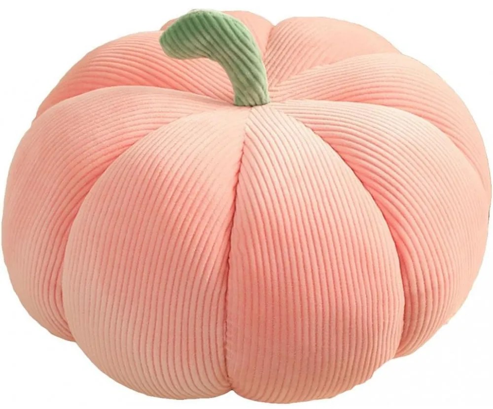 Dekoračný vankúš v tvare tekvice PUMPKIN 18 cm, ružový