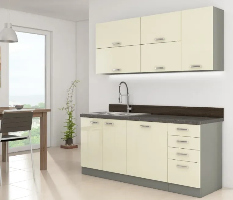 Luxusní kuchyně Carpos 180cm, krémový lesk