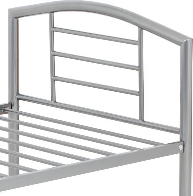 Kovová posteľ 90 cm strieborná BED-1900 SIL
