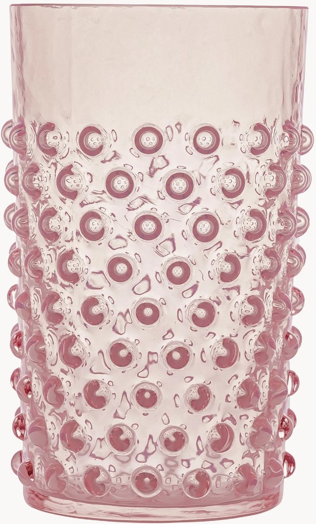 Ručne fúkané poháre Opaline Hobnail, 2 ks