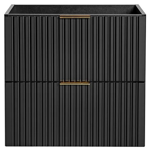 Závesná skrinka pod umývadlo Casad II s doskou 80 cm čierna