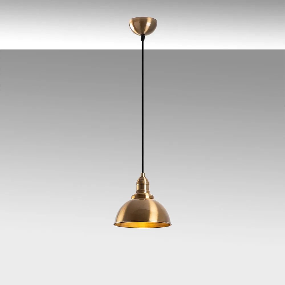 Závesné svietidlo v bronzovej farbe s kovovým tienidlom ø 21 cm Varzan – Opviq lights