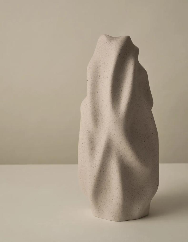 Keramická váza Drift, vysoká – krémová