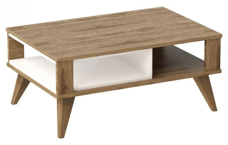 Konferenční stolek Ionis 90 cm dub/bílý