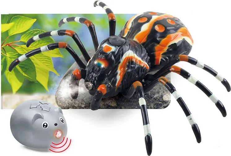 LEAN Toys Diaľkovo ovládaný pavúk Tarantula Infrared Black R/C ST