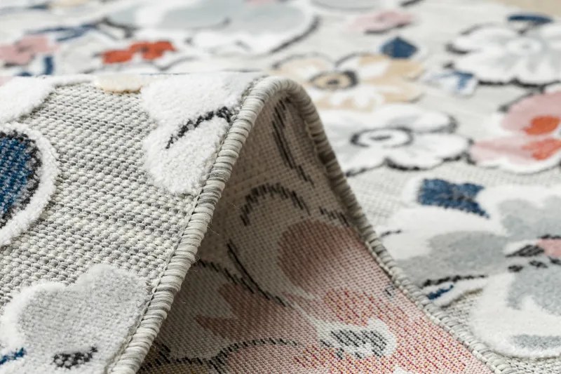 Kusový koberec Botanic 65239 flowers grey – na von aj na doma, 157x220, viacfarebná, chodba / predsieň, Dywany Łuszczów