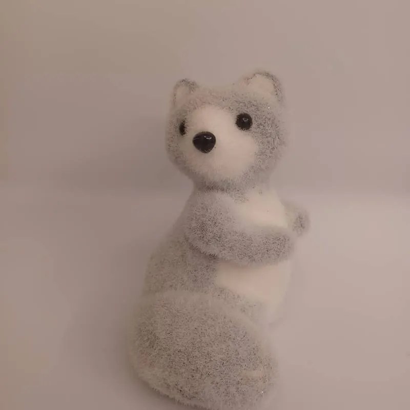 DECOLED Liška, 10 x 15,5 x 11 cm, šedý