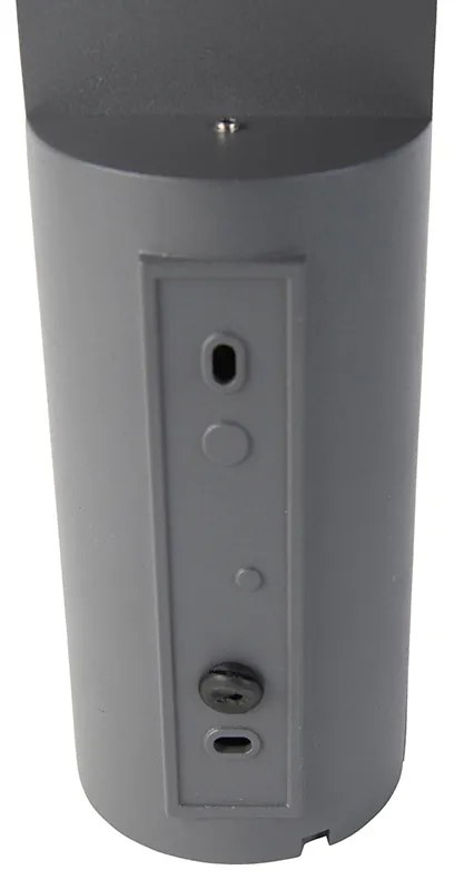 Moderná vonkajšia nástenná lampa tmavosivá vrátane LED - Harry