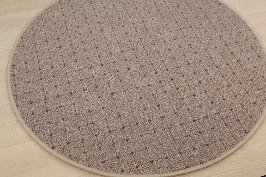 Condor Carpets Kusový koberec Udinese béžový new kruh - 100x100 (priemer) kruh cm