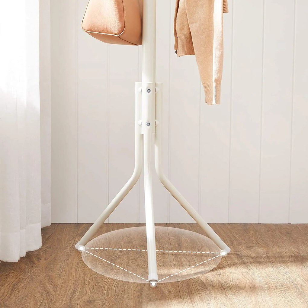 SongmicsHome Stojanový vešiak, SANDRA 44x182cm, biela