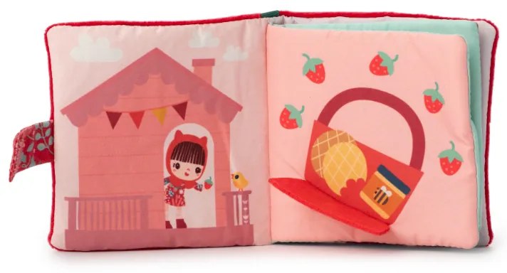 Lilliputiens - Červená Čiapočka - textilná knižka s hryzadielkom