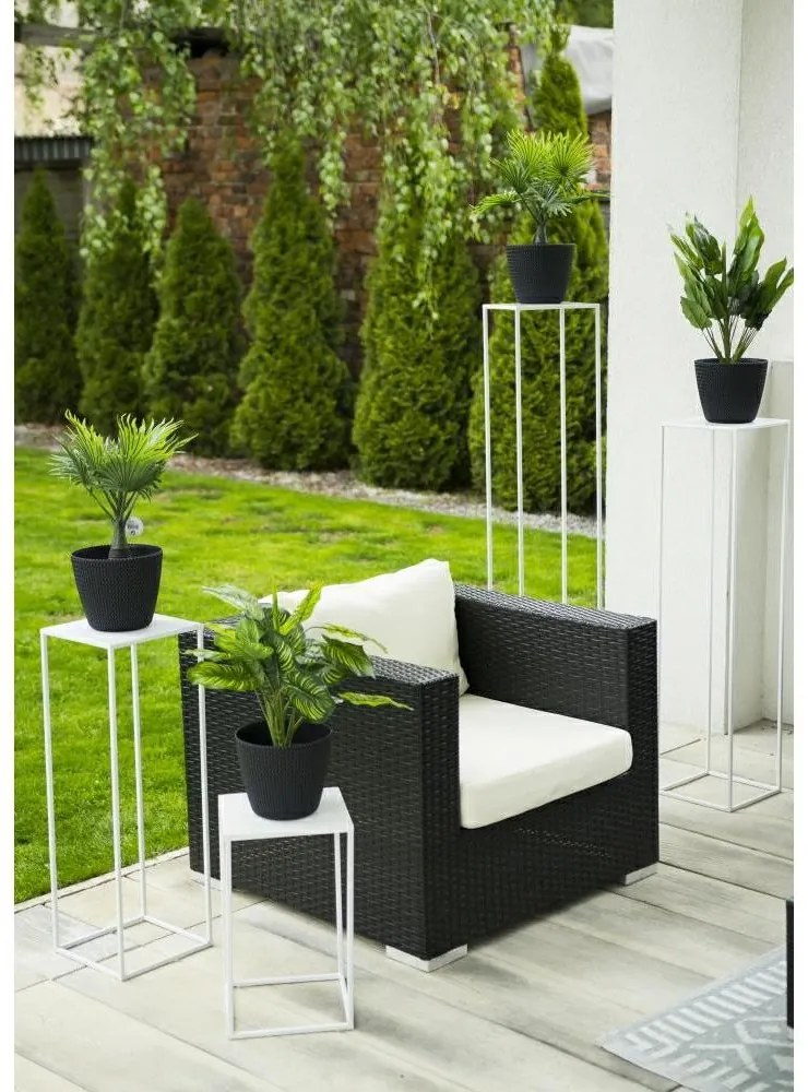 Květinový stojan SILVIA 70 cm bílý