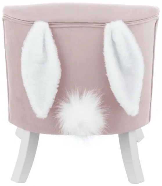 Dětské křeslo ušák růžová - Drevo, 17 cm