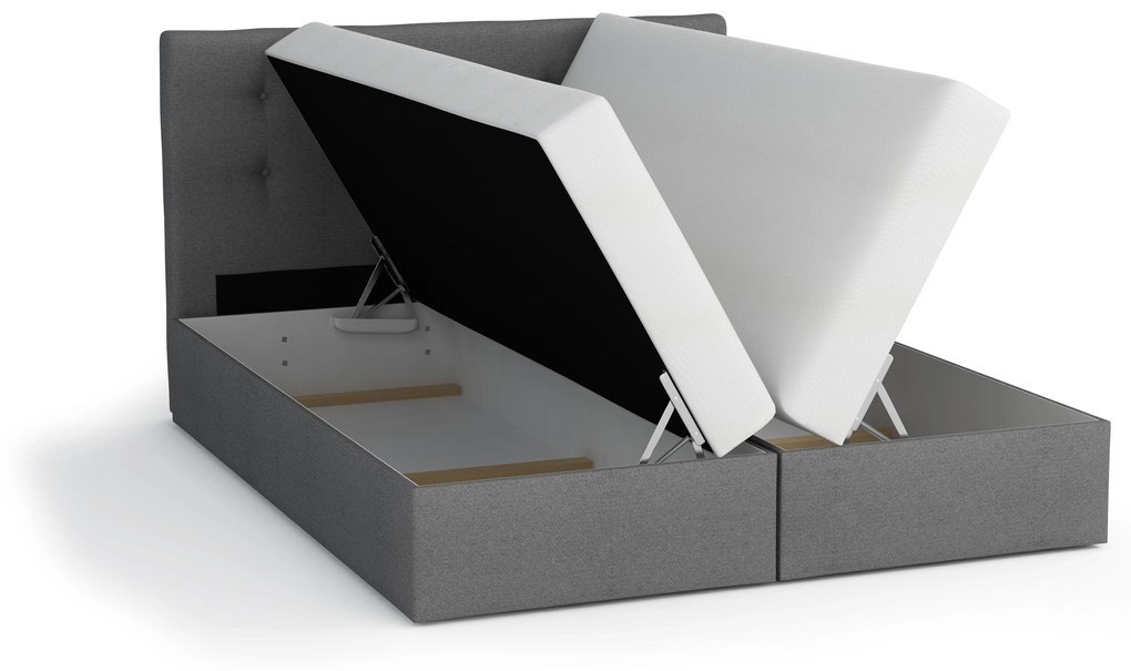Manželská posteľ Boxspring 160 cm Flu Comfort (svetloružová) (s matracom a úložným priestorom). Vlastná spoľahlivá doprava až k Vám domov. 1055935