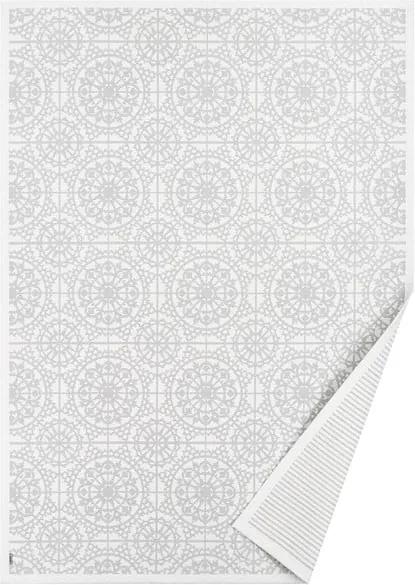 Biely vzorovaný obojstranný koberec Narma Raadi, 140 × 70 cm