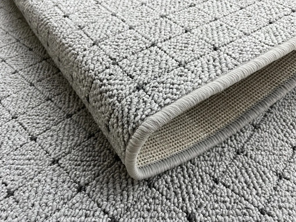 Vopi koberce AKCIA: 100x100 cm Kusový koberec Udinese sivý štvorec - 100x100 cm
