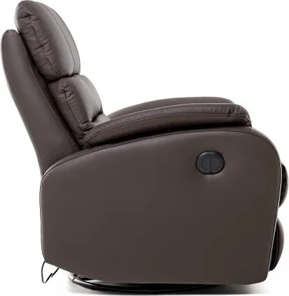 Kožené hojdacie kreslo s elektrickým polohovaním ELEGANT 1, koňak (K 2136)