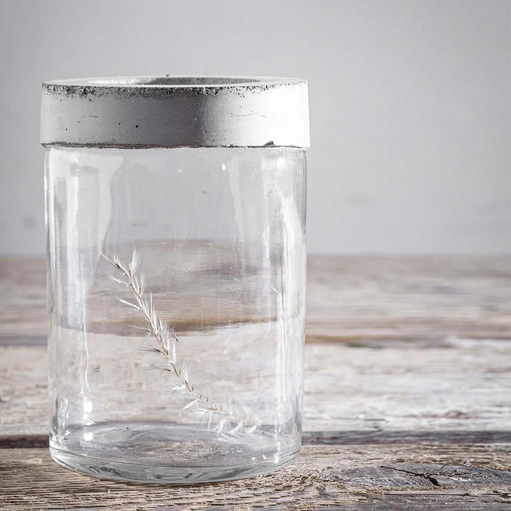 PRASKLO Umelecká váza Jar 17,5 × 12 × 12 cm, hrdlo: 7 cm