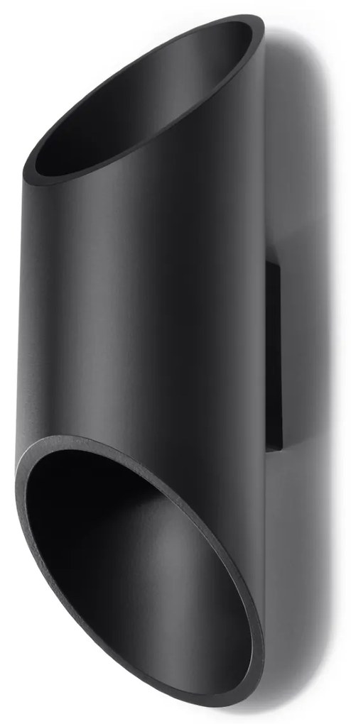 Nástenné svietidlo Penne 2, 1x čierne kovové tienidlo