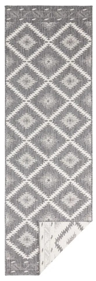 Sivo-krémový vonkajší koberec NORTHRUGS Malibu, 80 x 250 cm