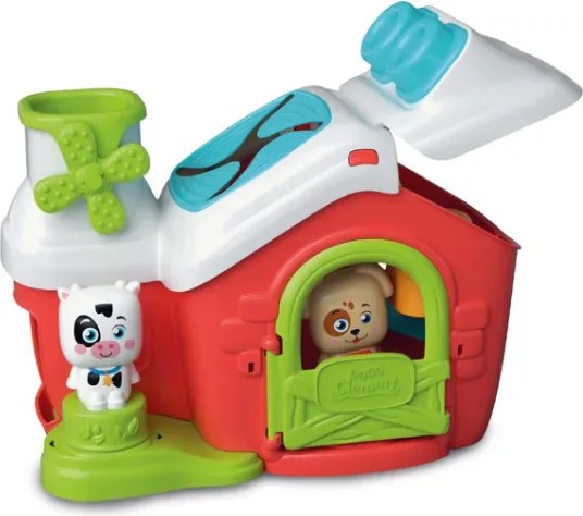 LEAN Senzorická farma triedička s kockami Clemmy Psík a kravička Clementoni 17993