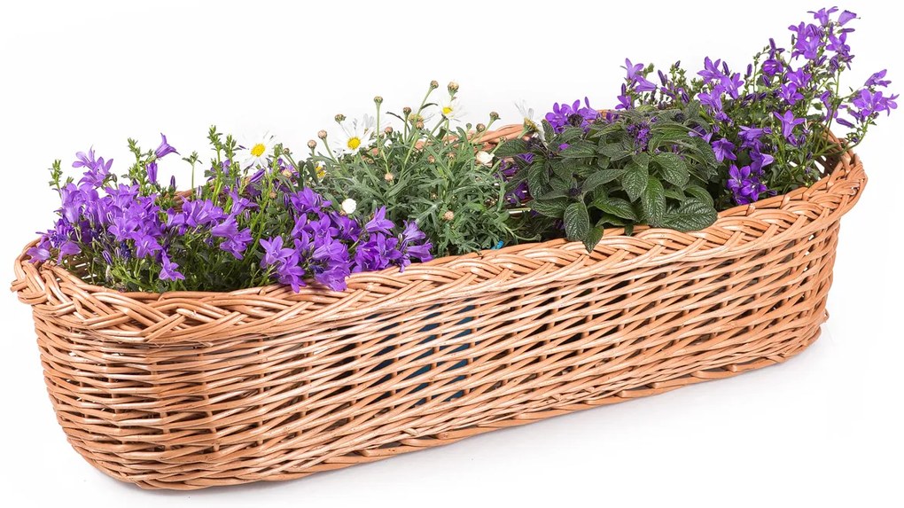 Truhlík prútený Roses II.š. 70 x hl. 28 x v. 17(cm)