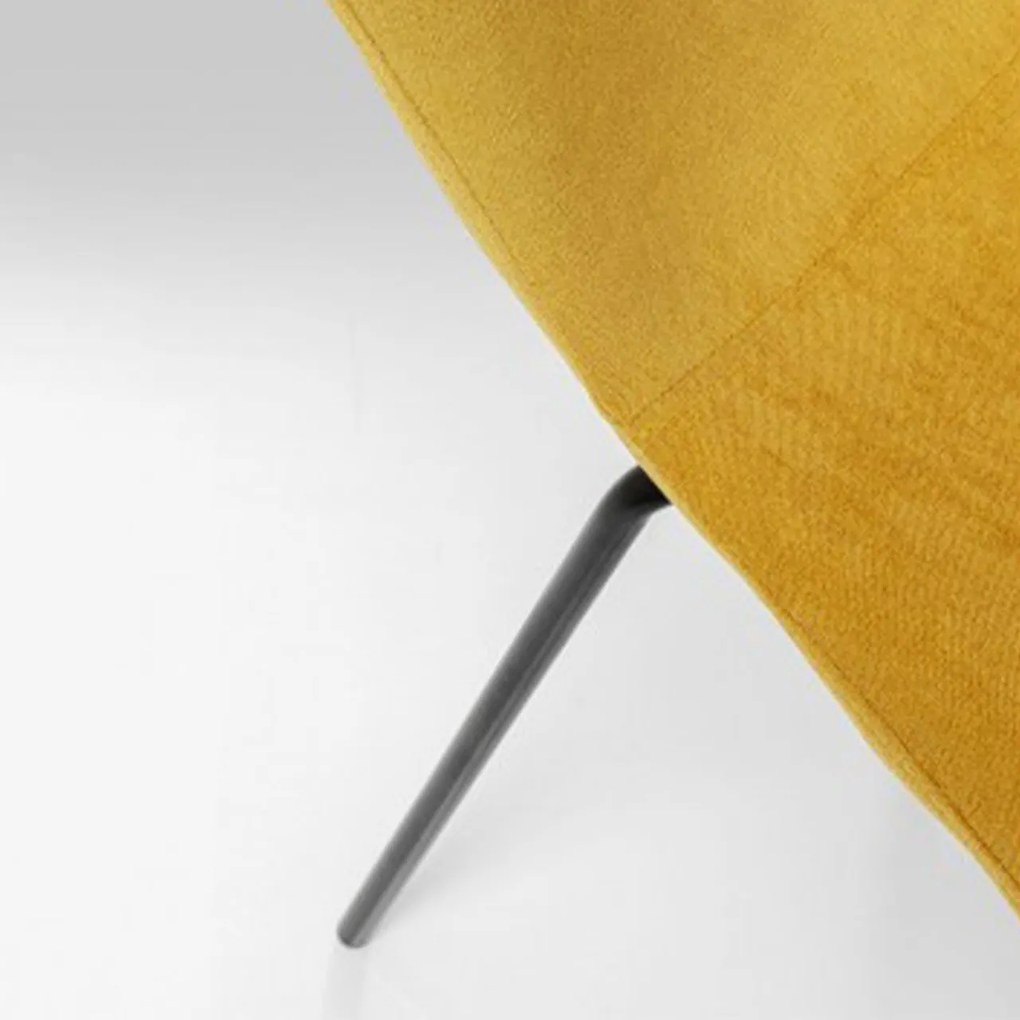 Žltá čalúnená jedálenská stolička Frida / set 2 ks KARE DESIGN