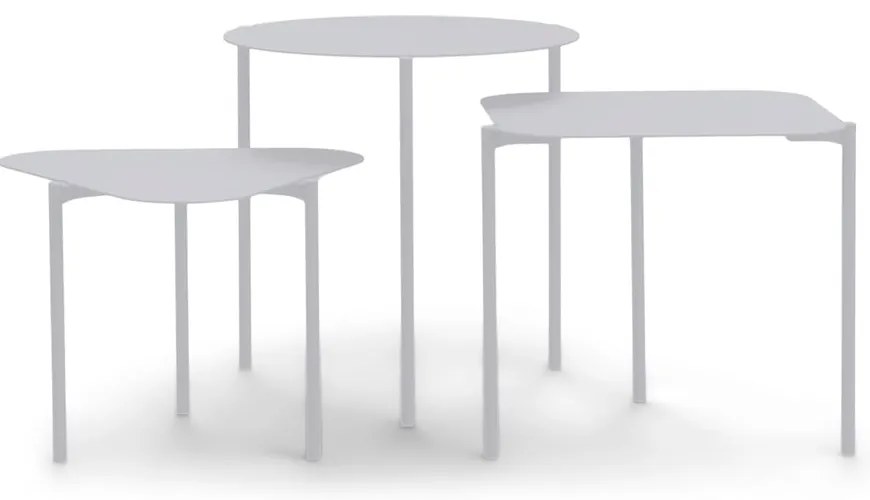 Kovové okrúhle odkladacie stolíky v súprave 3 ks 46.5x46.5 cm Do-Re-Mi – Spinder Design