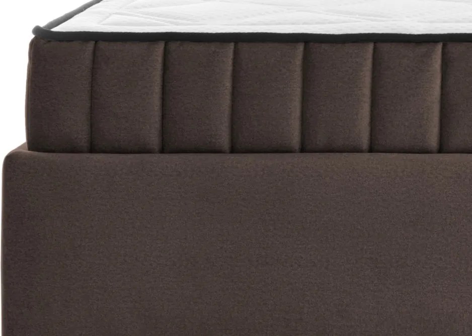 Posteľ Joy 160x200 cm, hnedá látka