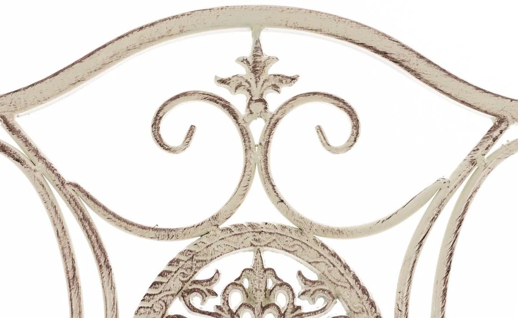 Kovová skladacia stolička Sibell - Krémová antik