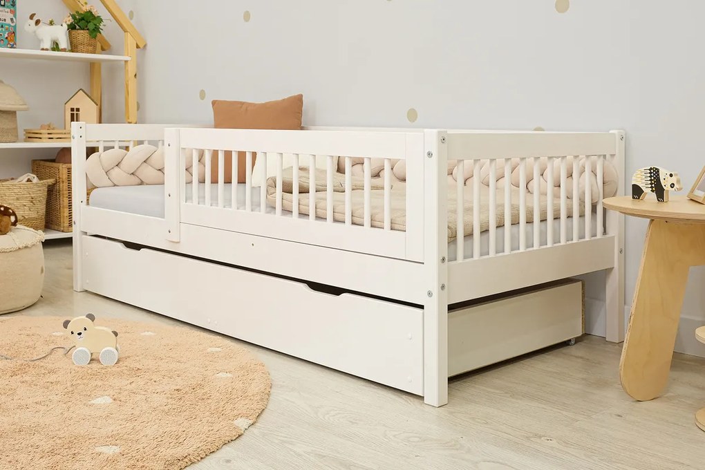 Ourbaby® 35986-0 Dětská postel Teddy Plus - bílá posteľ 160x80 cm biela