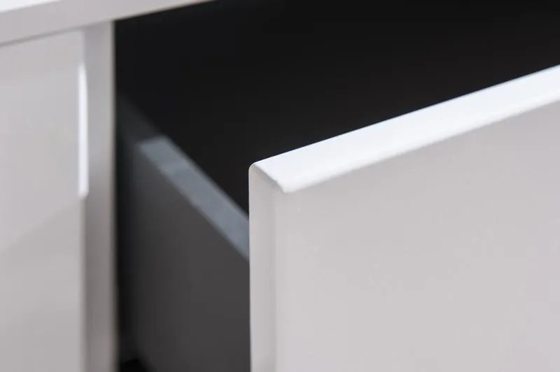 Obývacia stena Caracas kombi 333, grafit/biely lesk, s osvetlením