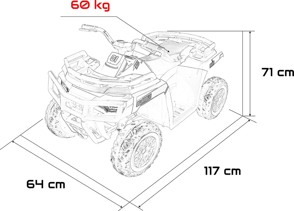 Ramiz Štvorkolka 4x4 ATV WOLF žltá