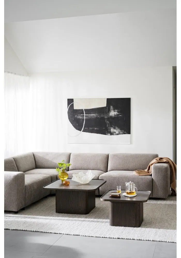 Tmavohnedý konferenčný stolík v dekore duba ø 60 cm Sullivan – Rowico