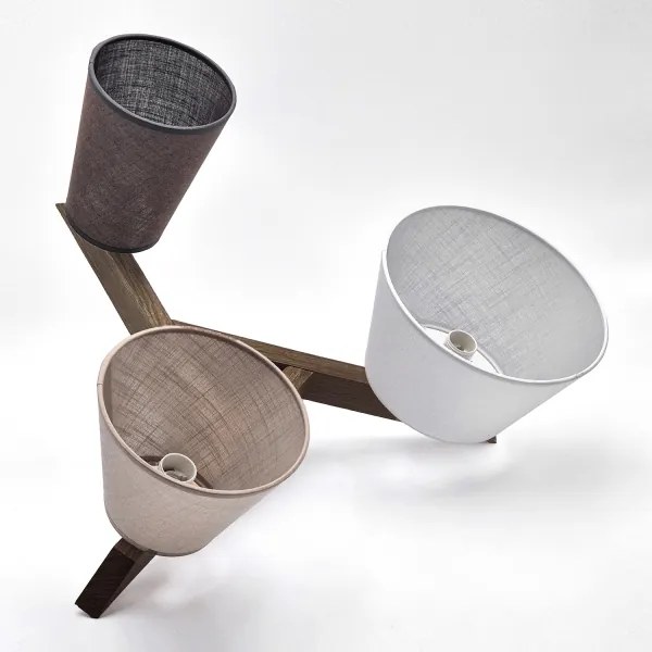 Brilagi - LED  Prisadený luster ANTHONY 3xE14/40W/230V dub orech