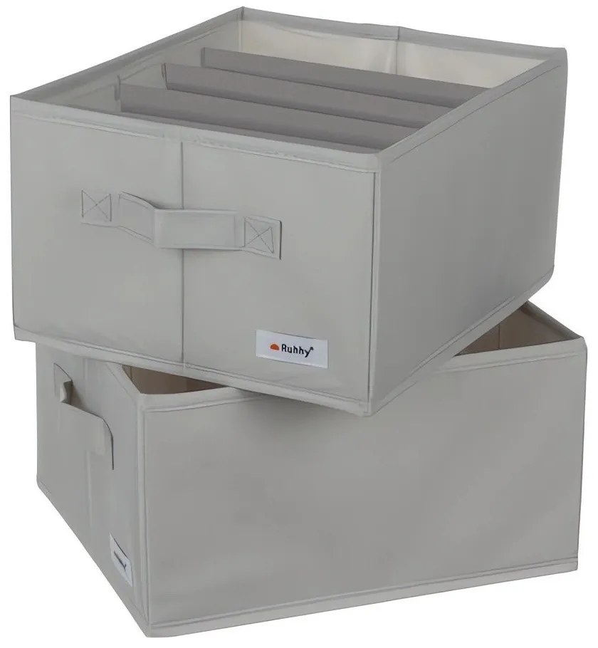 Ruhhy 22485 Organizér na oblečenie 2 x 15 l, sivá