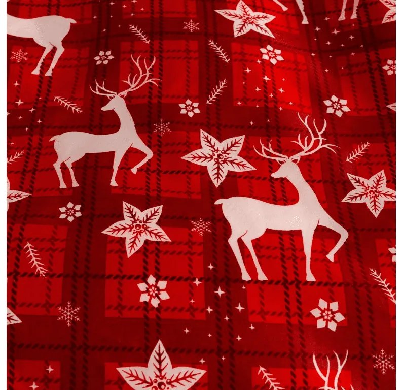 Obliečky z mikrovlákna VELVET CHRISTMAS červené Rozmer obliečky: 70 x 90 cm | 140 x 200 cm