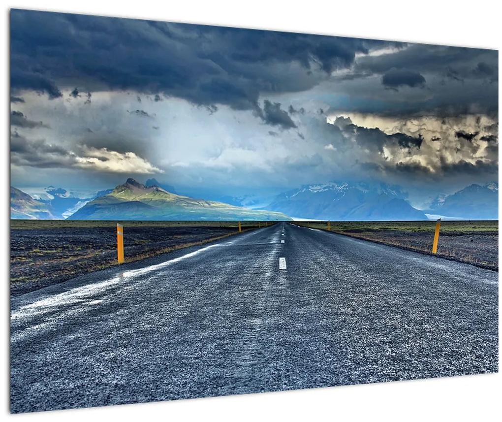 Obraz cesty v búrke (90x60 cm)