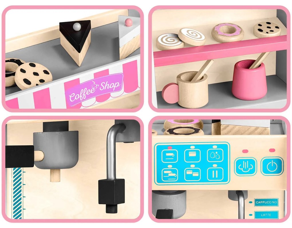 Cukráreň s kávovarom Ricokids 785101 biela
