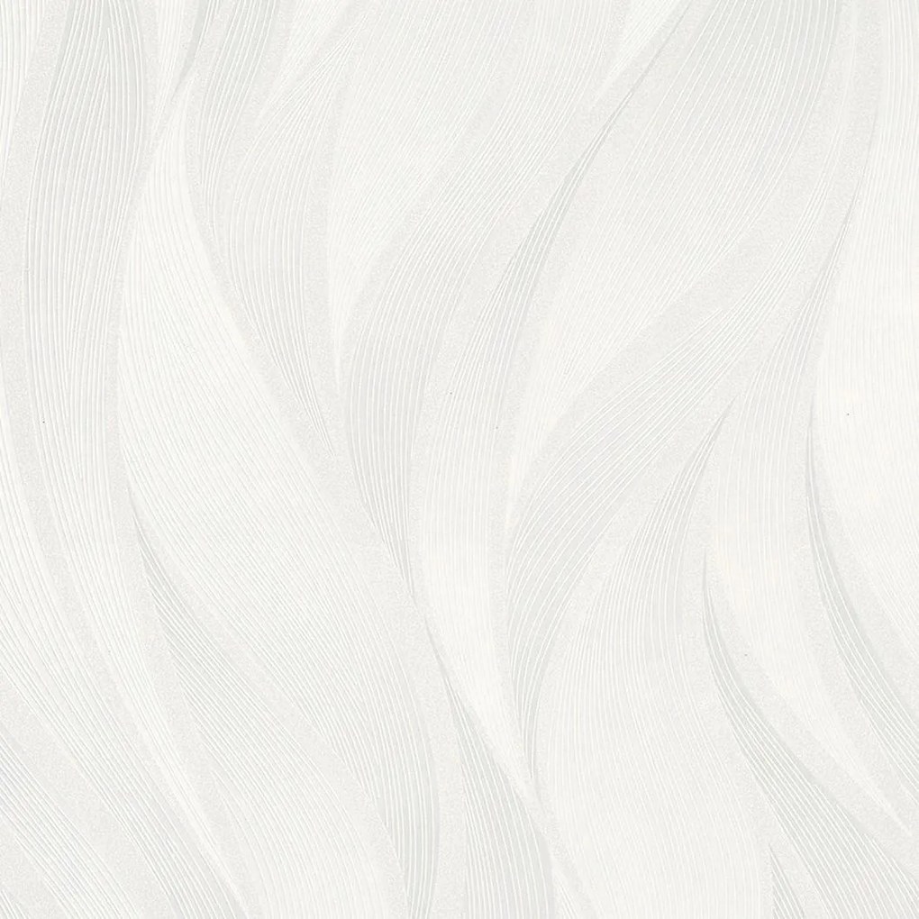 Vliesové tapety na stenu Hailey 82231, rozmer 10,05 m x 0,53 m, vlnovky krémovo biele, NOVAMUR 6794-10