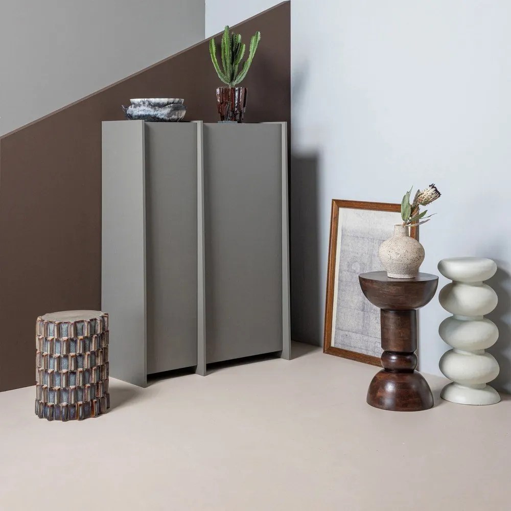 Okrúhly odkladací stolík z mangového dreva ø 46 cm Emel – WOOOD