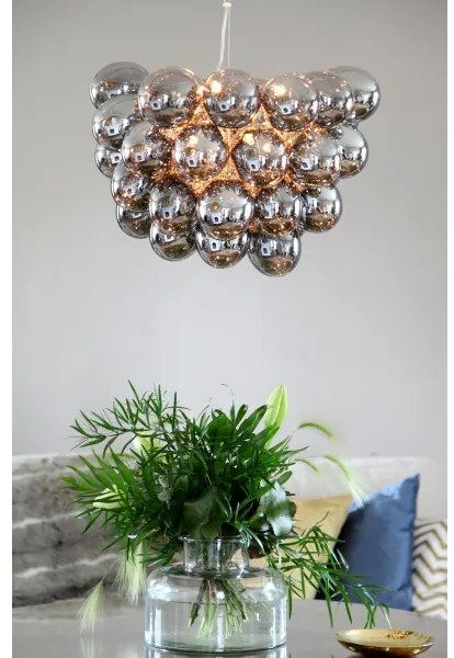 ByRydens 4200440-4505 - Luster na lanku GROSS 8xG9/4W/230V dymová/čierna