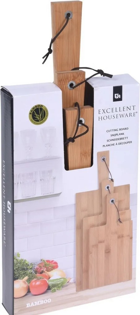 Excellent Houseware 3-dielna sada doštičiek