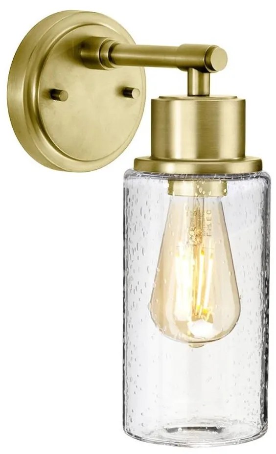 Elstead BATH-MORVAH1-BB - Kúpeľňové nástenné svietidlo 1xE27/60W/230V IP44 zlatá